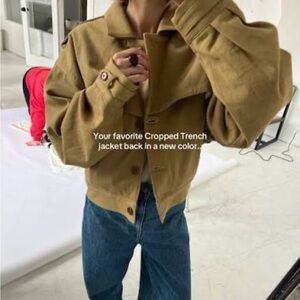 James Street Women's Trench Bomber Jacket in Tan